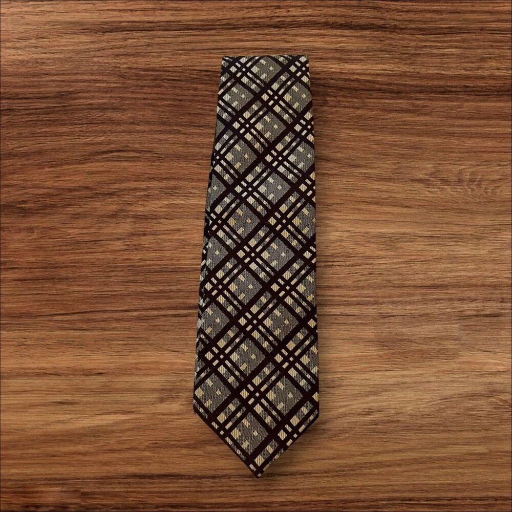 Designer Collection by Regal Wide Geometric Necktie 70s Aesthetic 4” x 53.5”